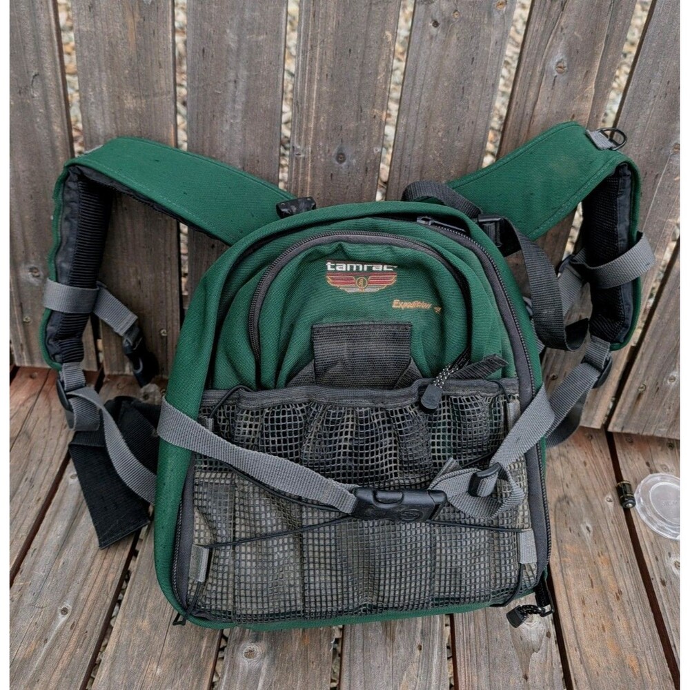 Tamrac Expedition 4 Camera Backpack DSLR Bag Green Padded Adjustable Dividers